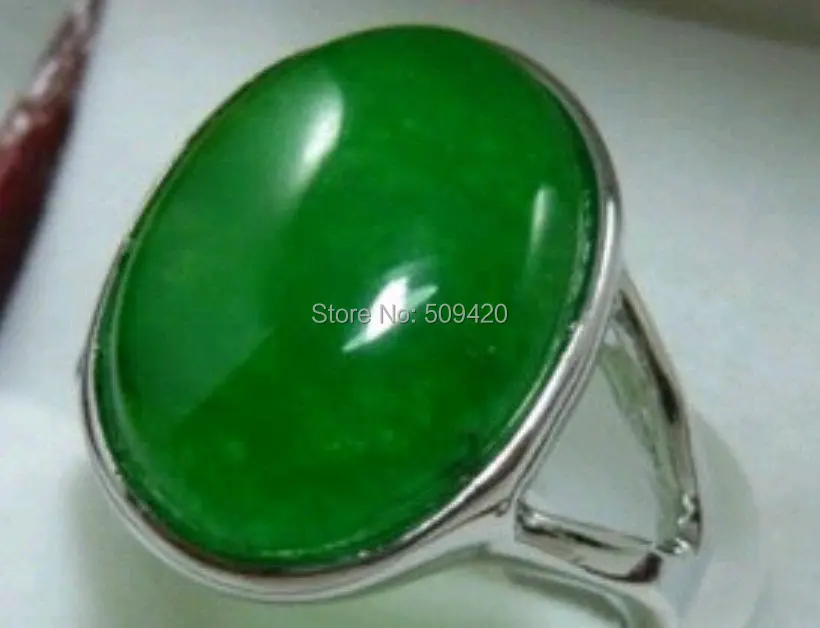 

XFS2014102 Beautiful Green jade lady's ring size 7 8 9