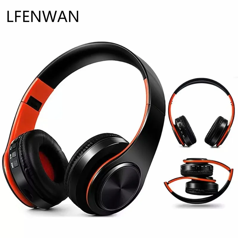 

Wireless Headphones Bluetooth Headset Foldable Headphone Adjustable Earphones With Microphone For PC mobile phone Mp3