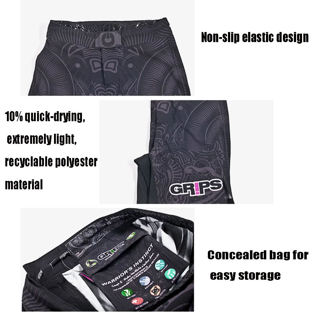 2019 Kick Boxing Shorts MMA Kickboks Men Pantalon Muay Thai Pantalones Boxeo Short Trunks Fitness Training Black Grappling Pants (1)