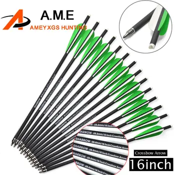 

12pcs 16 inch/40.64cm Crossbow Arrows Mix Carbon Steel fixed Arrows Outdoor Traditional Bow Sports And Entertainment