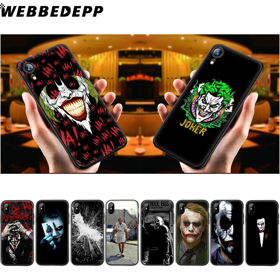WEBBEDEPP Джокер Бэтмен мягкий силиконовый чехол для iPhone 11 Pro Xr Xs Max X или 10 8 7 6 6S Plus 5 5S SE