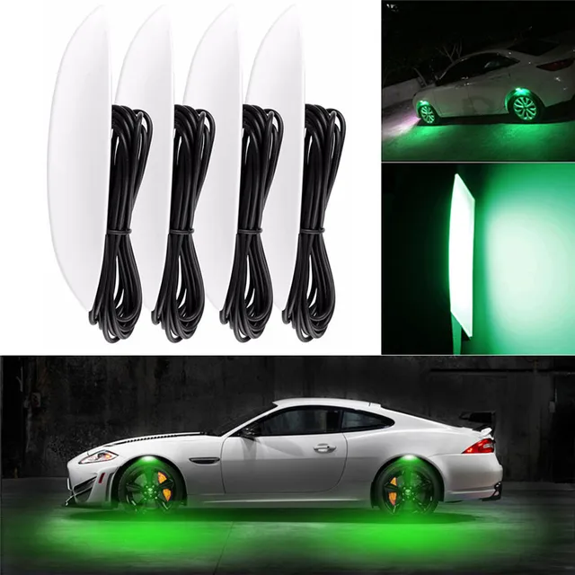 4pcs/lot Car LED Wheel Lights Tire Light Atmosphere Lamp Daytime