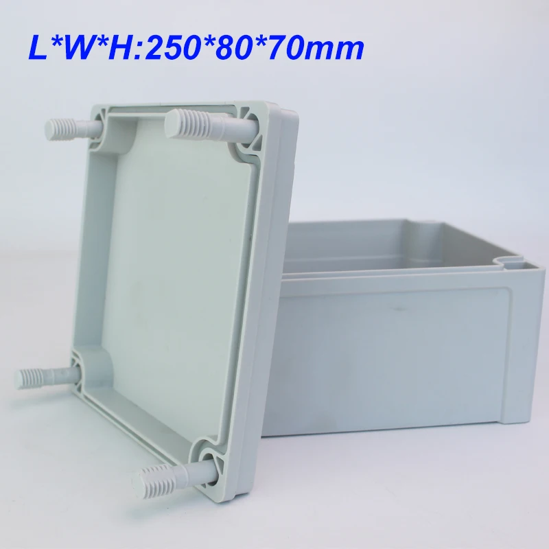 

1Pc 250*80*70mm ABS Waterproof Junction Plastic Box Enclosure Box Project Case DIY Outdoor Electrical Connection box
