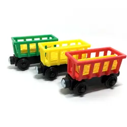 W12 Бесплатная доставка деревянный поезд Магнитная игрушки Несколько Цвет Треугольная брюки-карго цирковой поезд детей спортивные игры