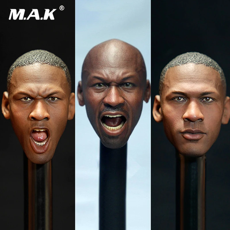 

1/6 Scale 1/6 Basketball Michael Head Model Head Carving Model Collectible Doll Toys Accessories