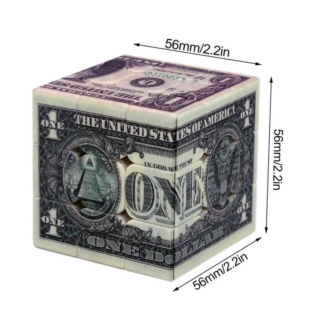 Креативный УФ-принт с рисунком доллара магический куб скорость куб пазл игрушки для детей и взрослых тренировки мозгов лучший подарок