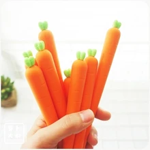 4 шт./партия гелевая ручка для моркови 0,5 мм черные чернильные ручки для овощей тип для детей аксессуары для офиса школьные принадлежности особенность