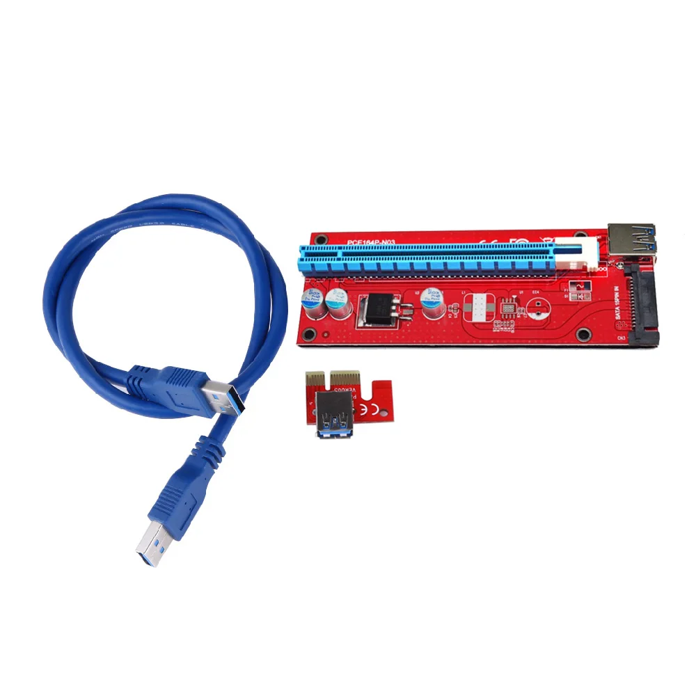 

USB 3.0 PCI-E Express 1x to16x Extender Riser Card Adapter with 60cm USB 3.0 extender cablefor bitcoin mining device