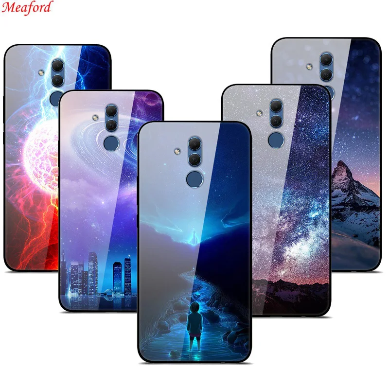

6.3" Funda For Huawei Mate 20 Lite Case Tempered Glass Hard Back Cover Case For Huawei Mate 20 Lite Case Mate20 Lite Mate 20lite