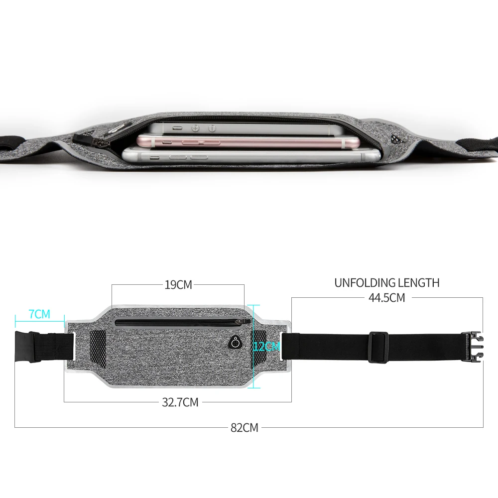 Running Belt Waist Pouch Sport Belt Mobile Phone Men Women With Hidden Pouch Jogging Running Bags Gym Waist Pack accessories