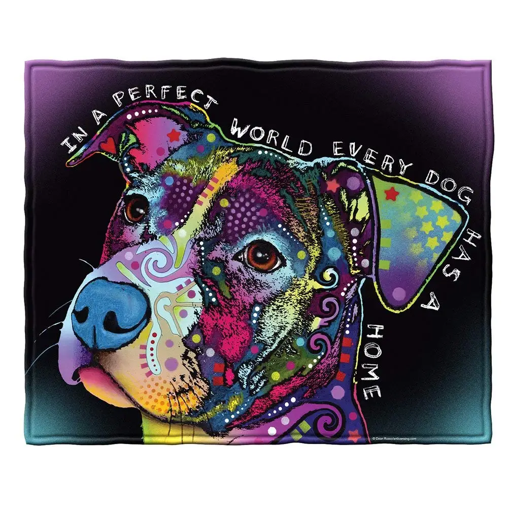 

Perfect World Every Dog Has a Home Fleece Throw Custom Soft Blanket Adult Christmas Blanket Mexican