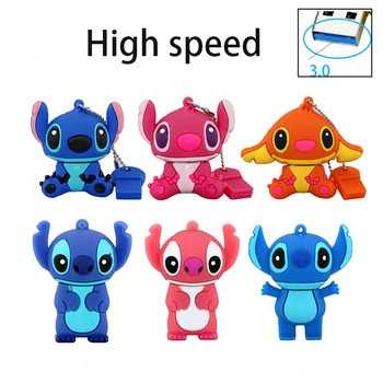 

High Speed Pen Drive 64GB Cartoon Stitch Usb Flash Drive Usb 3.0 Memory Pendrive Stick 32GB 16GB 8GB Pen Drive Funny Usb Stick
