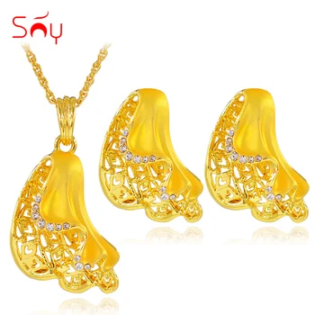 

Sunny Jewelry Dubai Jewelry Sets For Women Necklace Earrings Pendant Cubic Zirconia Classic Bowknot Jewelry Sets For Anniversary