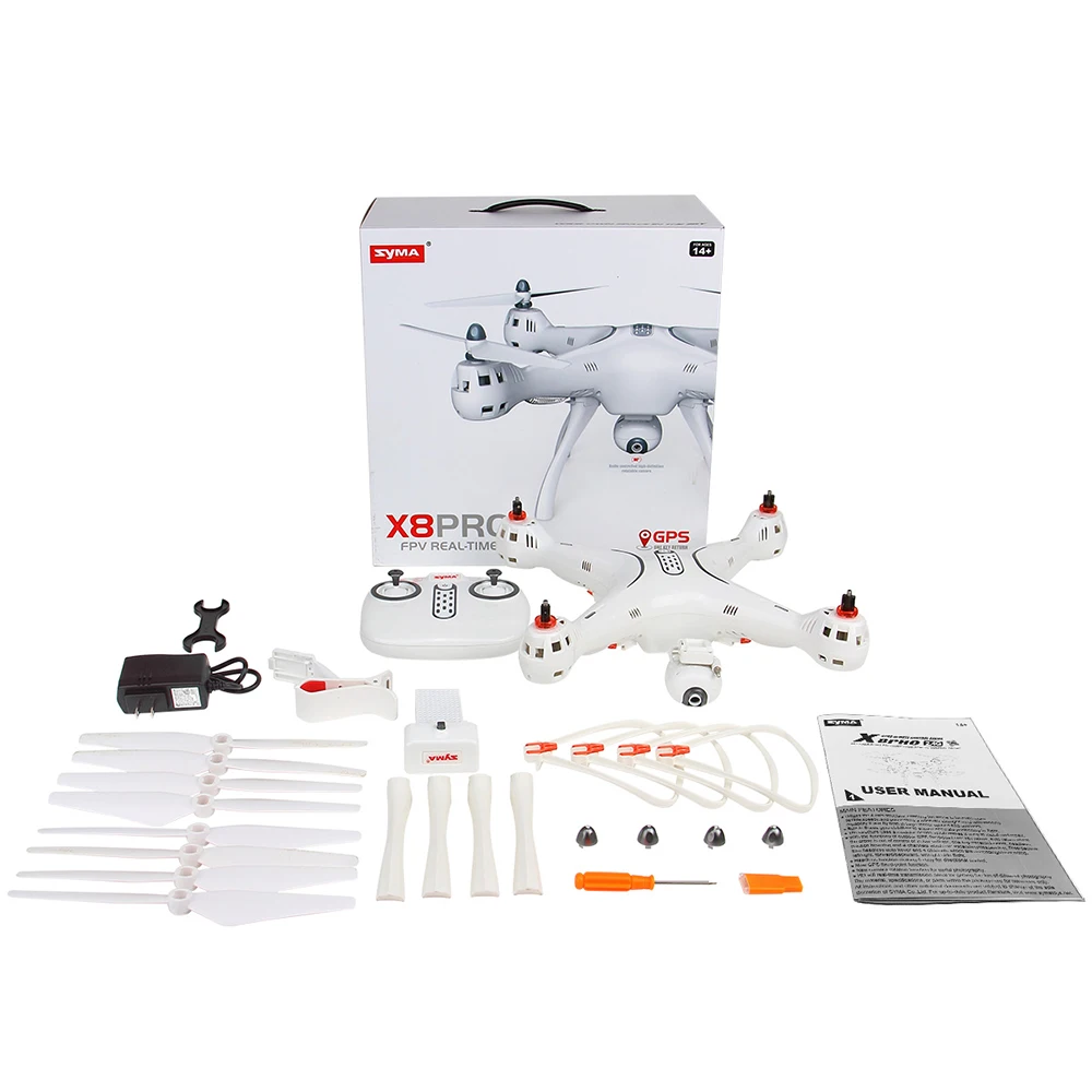 Квадрокоптер SYMA X8PRO Радиоуправляемый с GPS Wi Fi HD FPV 2 4G 4CH|Радиоуправляемые