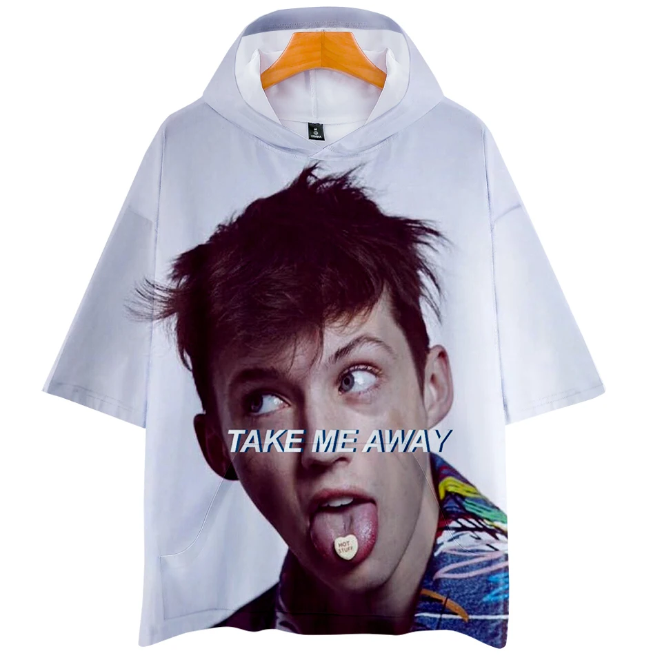 TJ 3D Troye Sivan Толстовки Новая модная летняя футболка классная и дышащая с коротким