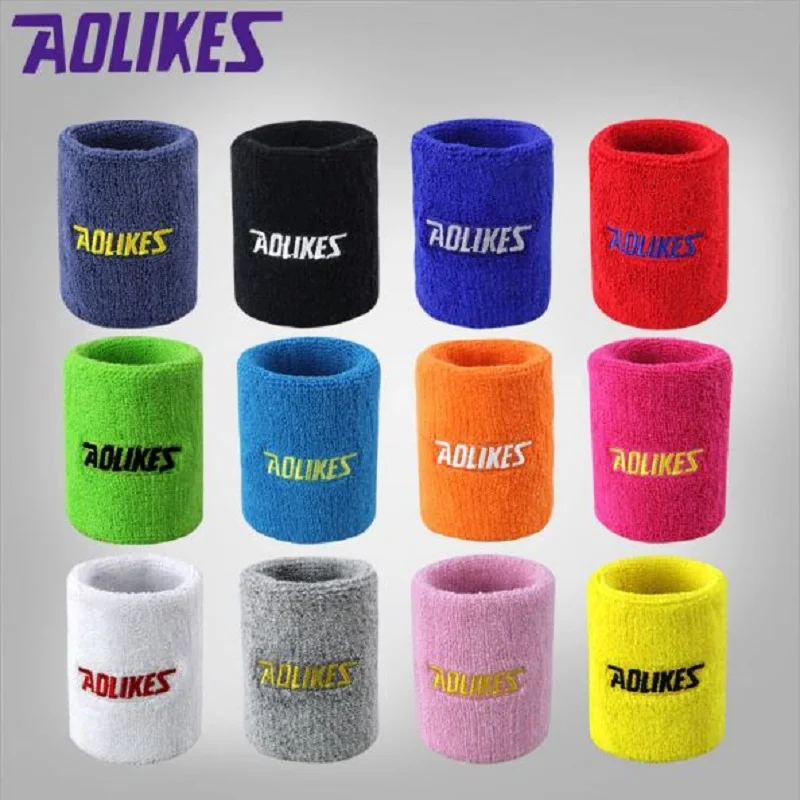 

2pcs/pack 11*7.5cm Wristbands /Multi-option colors Cotton Wrist Support /Elastic Absorbent and Ventilate Sweatbands Guard