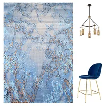 Индейка импортный ковер для гостиной синяя серия ковер для спальни диван журнальный столик ковер для кабинета/столовой напольный коврик скандинавские свежие коврики