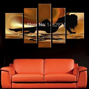

5p handpainted picturesBedroom decoration painting Sleeping Beauty oil paintings for living room wall 5pcs/set
