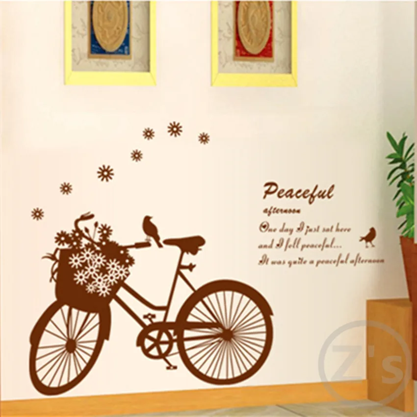 Zs Sticker Bike Decoration Stickers Bicycle Decal Wall Home Zs Sticker Bike Decoration Stickers Bicycle Decal Wall Home Decor Removable Vinyl In From Garden On Aliexpress Alibaba