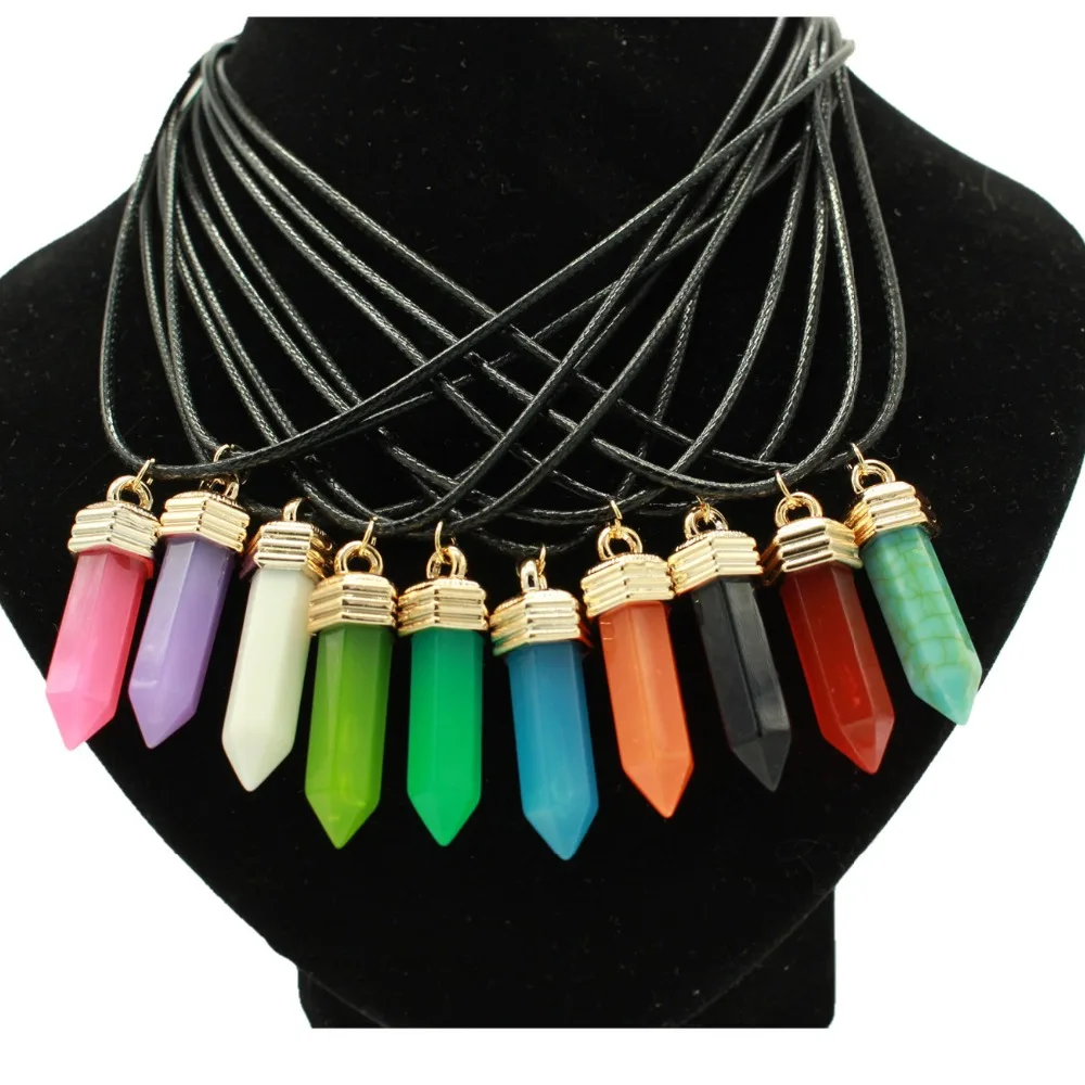 

N645 Hot Bijoux 2018 Women Collares Anime Maxi 10 Colors Bullet Statement Necklace Pendants For Men Jewelry Accessories Exo HOT