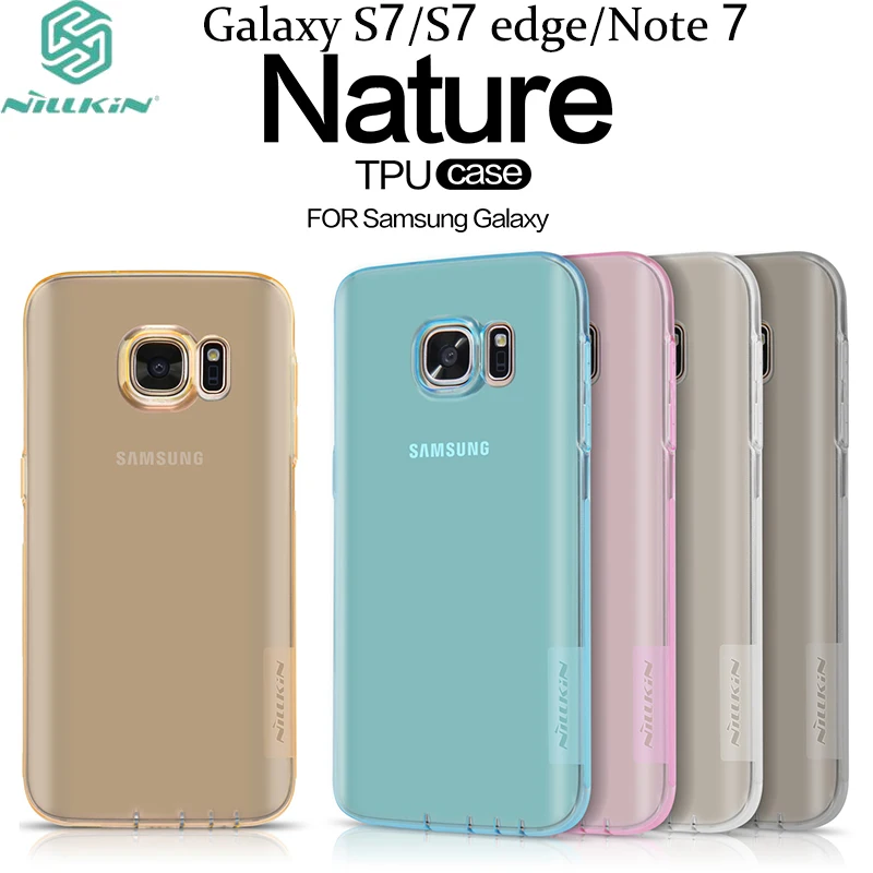 Для Samsung Galaxy S7/S7 Edge и Примечание 7 чехол Nillkin Nature прозрачный мягкий Силиконовый ТПУ