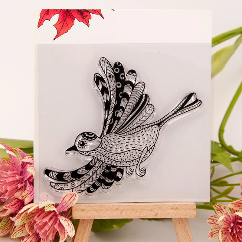 1pc Cute BIrd pattern Clear Stamp for Card Making Decoration and Scrapbooking | Канцтовары для офиса и дома