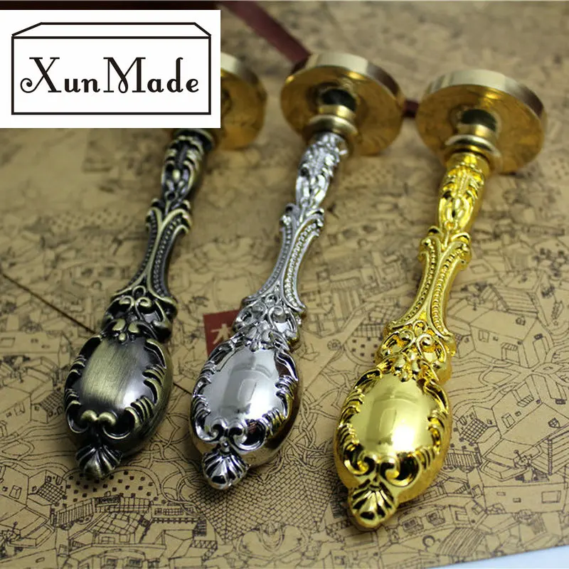 

(D) XunMade New Brand custom personal logo wax seal stamp peacock metal handle stamp