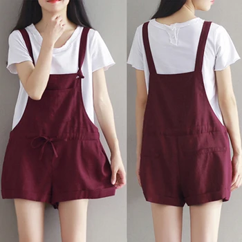 

Newly Fashion Casual Playsuit for women Jumpsuit Pocket Bandage lace up ladies Clothes Outfit Summer