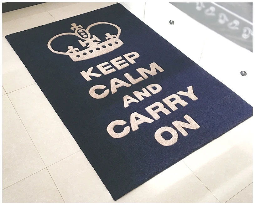 Custom Carpet Letters Rug 3D Embossed Carpet Handmade Rug Customize