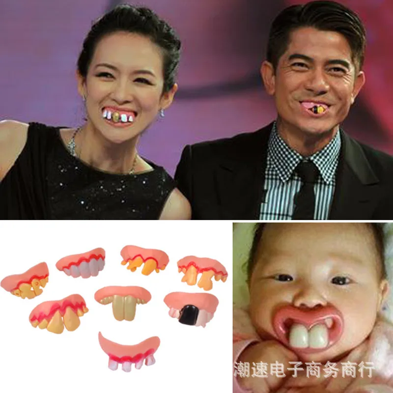 

Practical Jokes Interesting Prank Horror Fun Shocker Novelty Gadgets Funny Denture Teeth Halloween Decoration Props Toys AJ563