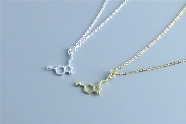 S92 ожерелье из твердого стерлингового серебра SIL Biochemistry Serotonin с подвеской A2812 |