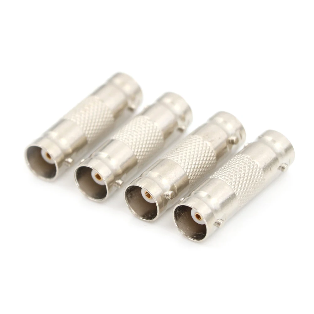 

4 Pcs/lot Silver Tone BNC Female to Female F/F Connector Adapter