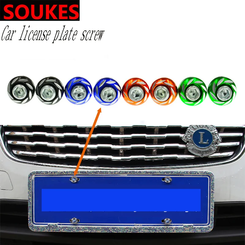 

12pcs Car License Plate Number Plate Fixing Screw For Ford Focus 2 3 VW Passat B6 B5 B7 B8 Touran Toyota Avensis Mazda 3 6 CX-5