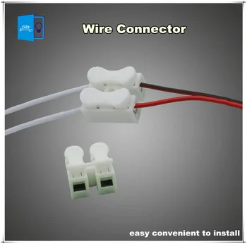 

[DBF]10x 2p Spring Connector wire with no welding no screws Quick Connector cable clamp Terminal Block 2 Way Easy Fit for strip
