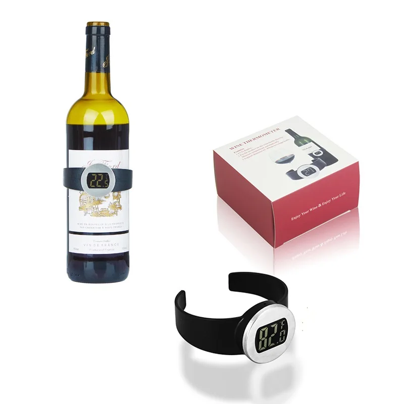 

Automaticel Electronic LCD Red Wine Bottle Thermometer Digital Wine Watch Temperature Meter Bottle Thermometer Wine Tools