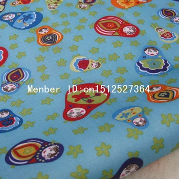 

PVC coated waterproof fabric -doll and star (blue) (WF080)