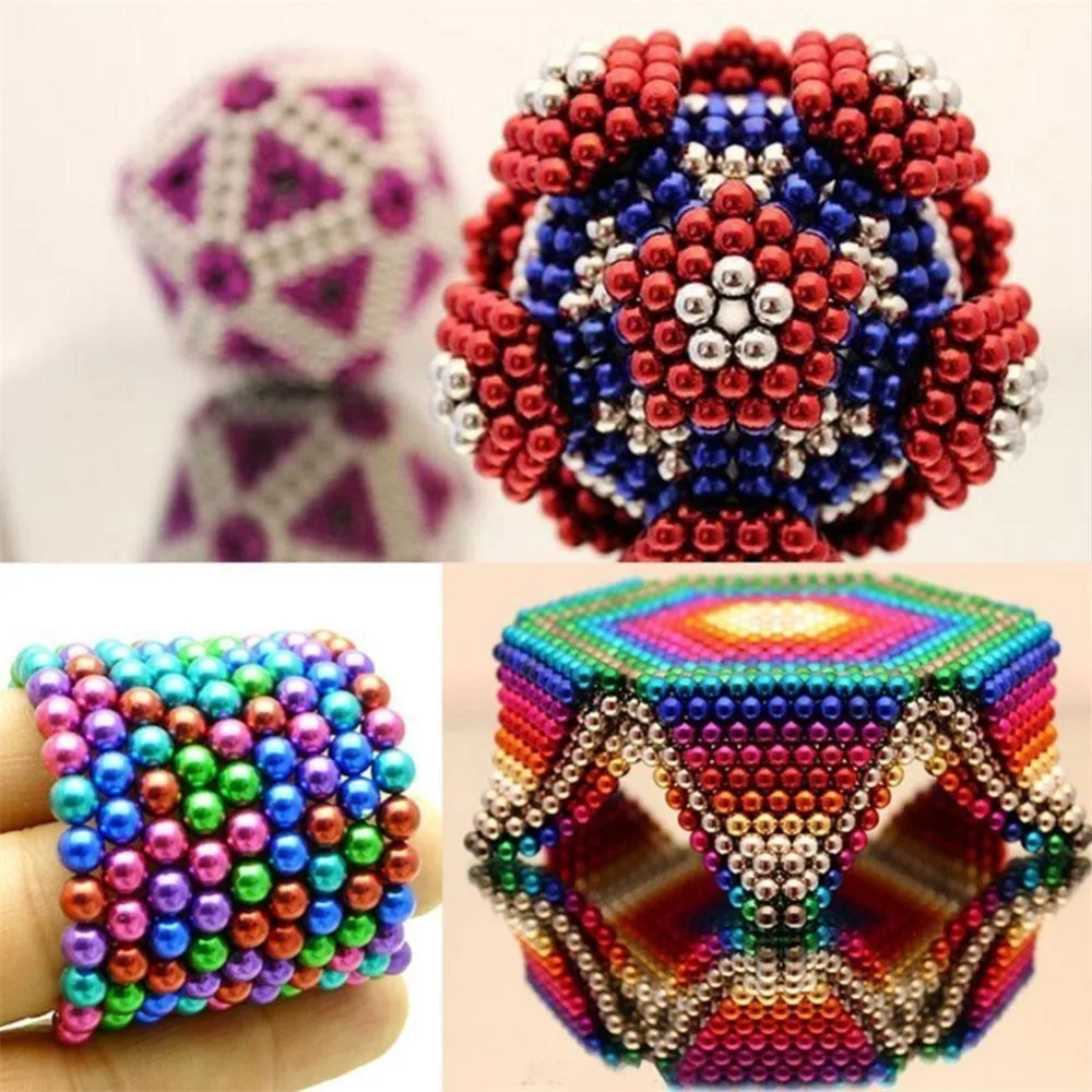 

2019 216pcs Magnetic Cube Puzzle Balling With Metal Box Brain Game Gift For Children Puzzle Magic Cube Blocks 5mmx5mm