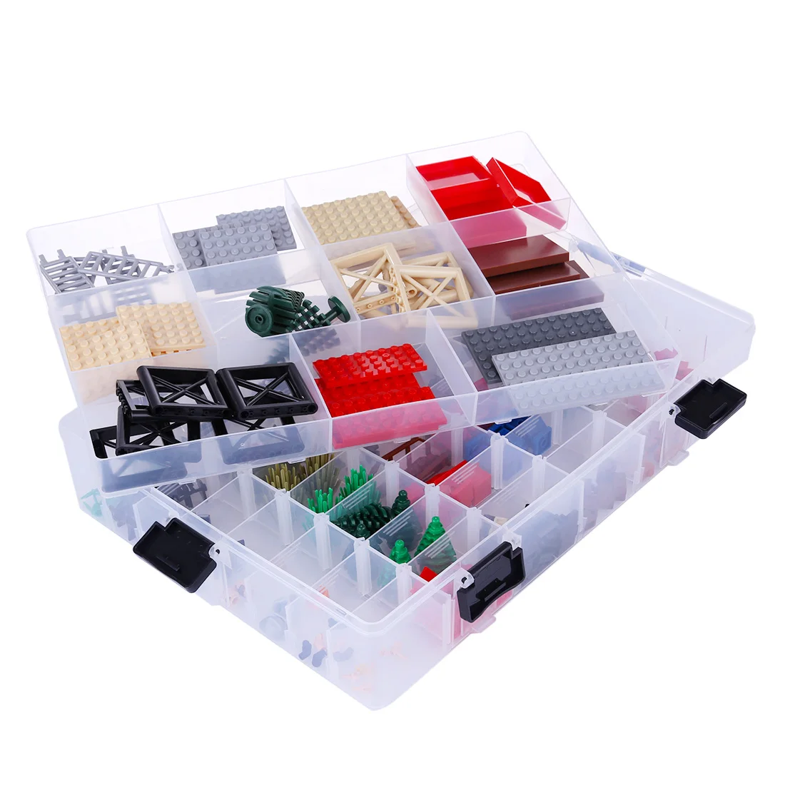 Однослойный строительный ящик Органайзер Ящик для хранения игрушек контейнер с 59 сетками мальчик девочка игрушки подарки кирпичи