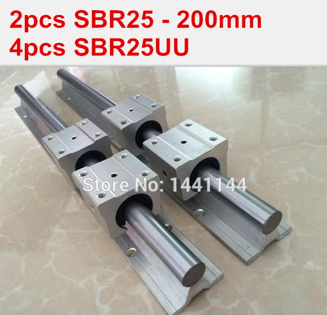 

2pcs SBR25 - 200mm linear guide + 4pcs SBR25UU block for cnc parts