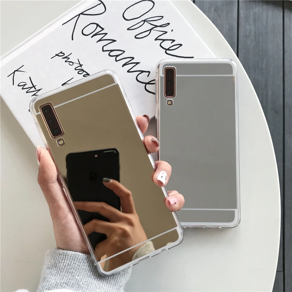 Зеркальный чехол для телефона Samsung A50 S10 Plus S10E S8 S9 Note 9 8 Симпатичные противоударный