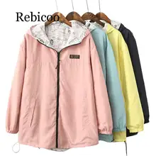 2019 Fashion women Bomber women Jacket Pocket Zipper hooded two side wear Cartoon print outwear loose coat liva 2018 autumn women bomber basic jacket pocket zipper hooded two side wear cartoon print outwear loose coat