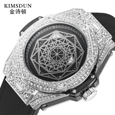

KIMSDUN Men Watches Men Fashion Watch 2019 Geneva Designer Mes Watch Luxury Brand Diamond automatic Wrist Watches Gifts For Mens