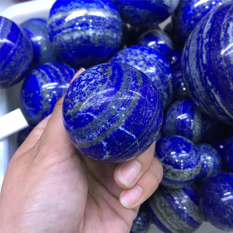

Drop Shipping Natural Lapis Lazuli Crystal Gemstone Sphere Reiki Healing Orb Crystal Ball Home Decor Meditation Afghanistan
