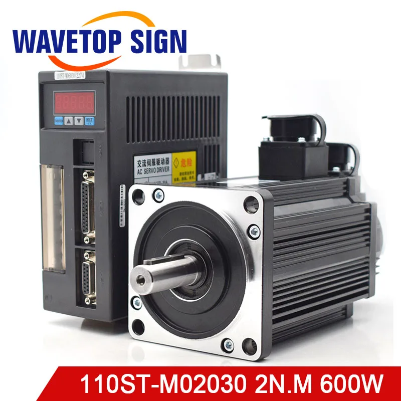 

AC Servo Motor 110ST-M02030 600W 2N.m + Servo Driver AASD15A+3meter Wire+ user Manual