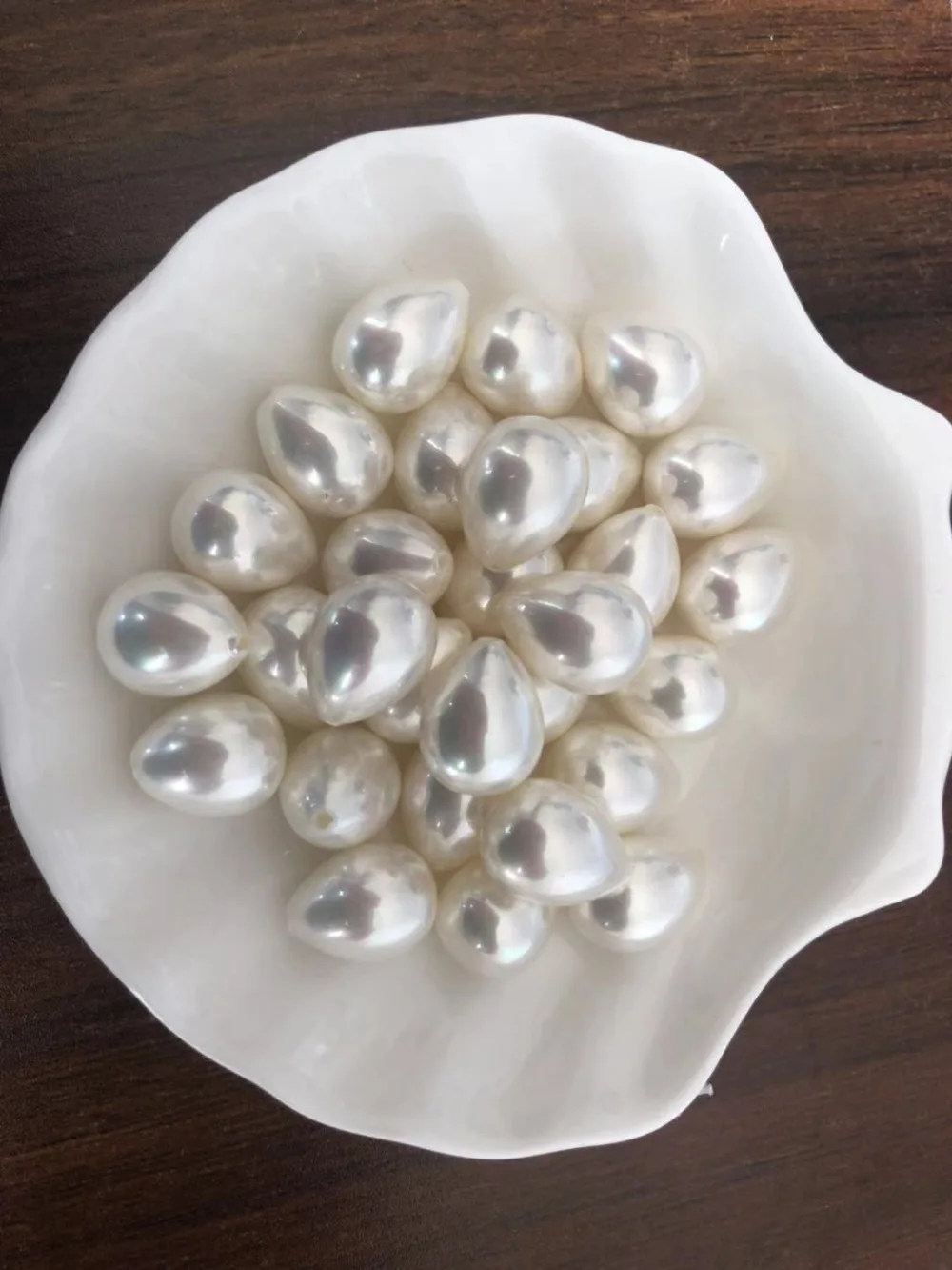 

New Teardrop Shell Pearls Half Drilled Loose Shells 10 Colors DIY Jewelry Beads for Pendants Earrings Mounts 12-16MM FP027
