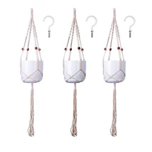 3 упаковки вешалки для растений с потолочными крючками для цветочного горшка подвесной, для помещений и улицы украшения Висячие клумбы контейнер аксессуары