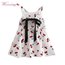 2017 New Children Kids Summer Dresses Kids Teens Sleeves Printing Pattern cotton Girls dress clothes Vestidos Dresses For Girls