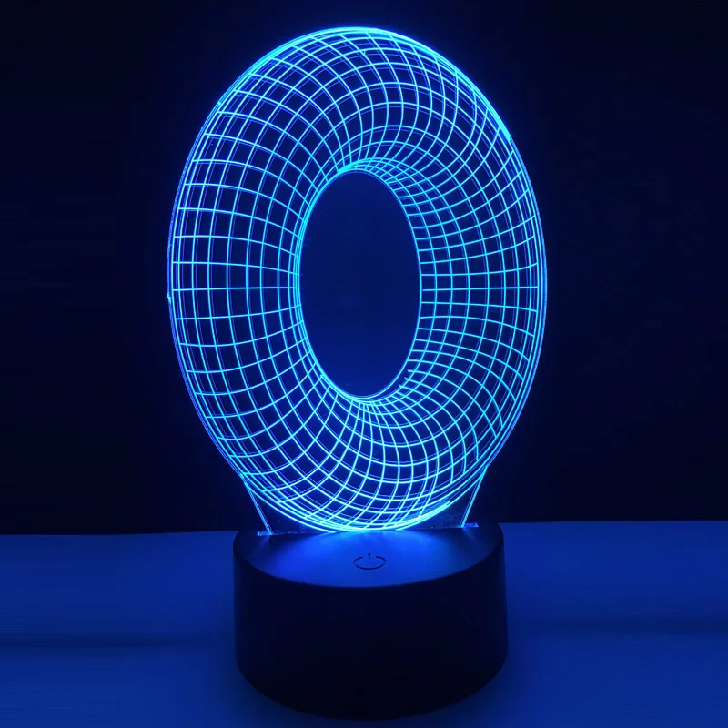Новый 3D ночной Светильник с буквенным алфавитом 7 цветов Светодиодный настольный