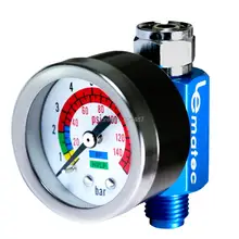 1/" клапан управления воздушным потоком, аналоговый манометр, металлический чехол для пневматических инструментов, пистолет-распылитель, аксессуар, LEMATEC регулятор воздушного потока