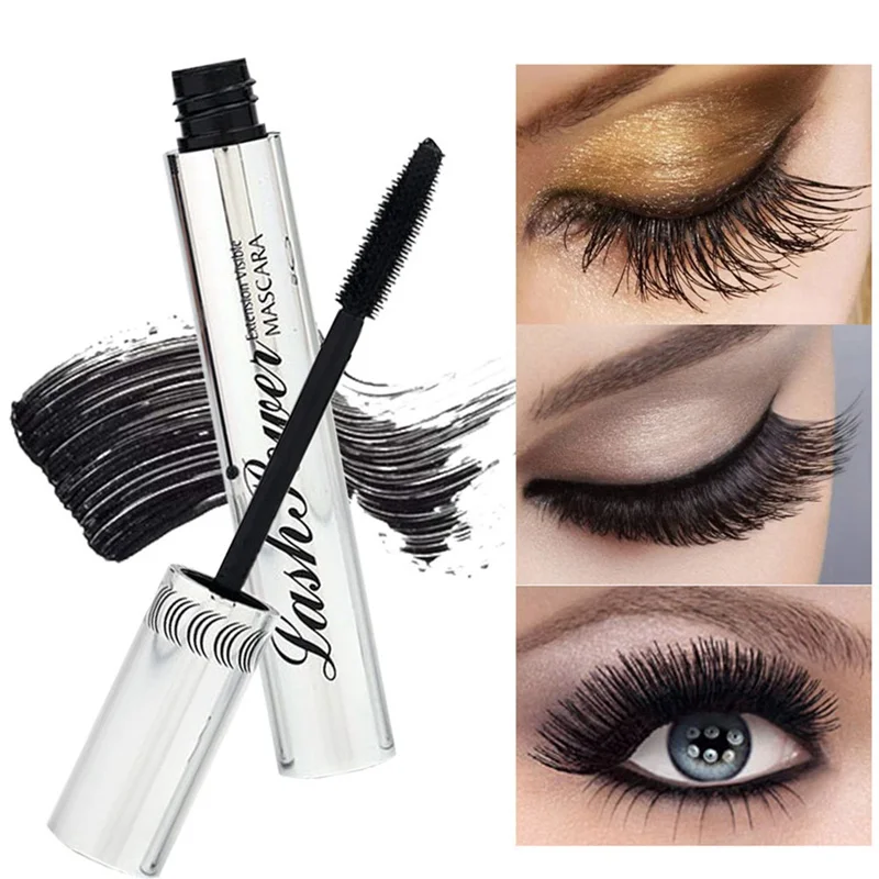 

Silicon Mascara In Metal Tube Waterproof Long Lasting Thick Curling Black Mascara For 3D Fiber Lashes